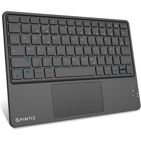 Fintie Kabellose Bluetooth Tastatur mit Touchpad, Deutsch Layout Tastatur Tablet-Tastatur (für iPad, Samsung, Lenovo Tablets, iPhone, Smartphone, Android-Tablet
