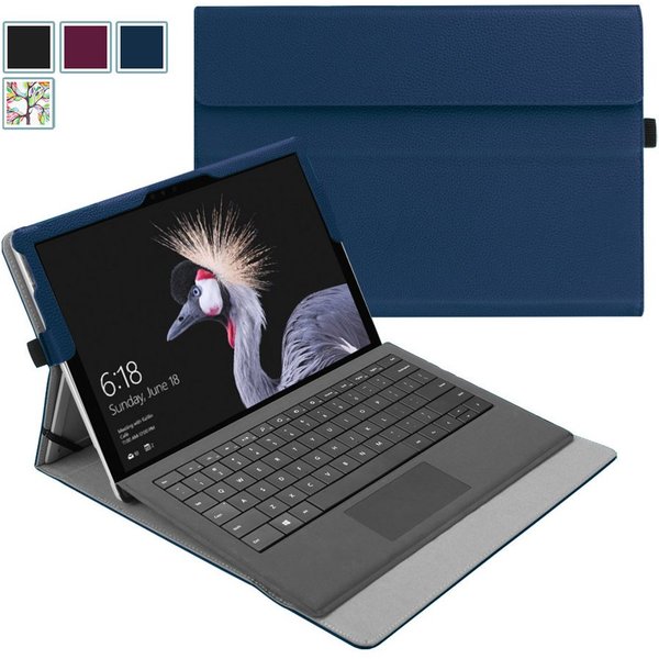 Fintie Tablet-Hülle für Microsoft Surface Pro 7+/ Pro 7/ Pro 6/ Pro 5/ Pro 4/ Pro 3 12,3'', Multi-Sichtwinkel Tasche Hülle aus Kunstleder, Type Cover kompatibel