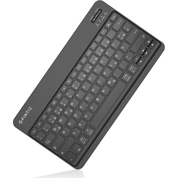 Fintie Ultradünn Bluetooth Tastatur, deutsche Layout QWERTZ Tablet-Tastatur (für iPad Air/Pro/Mini/iPad 10.9/10.2/9.7/iPhone/Samsung/Android)
