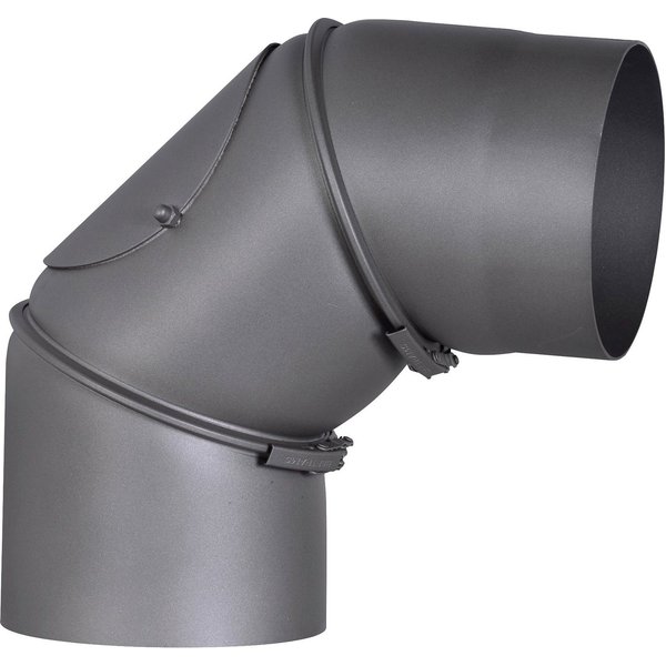 Firefix Ofenrohr, Bogen, 150 mm, 90 °, Stahlblech, mit Tür