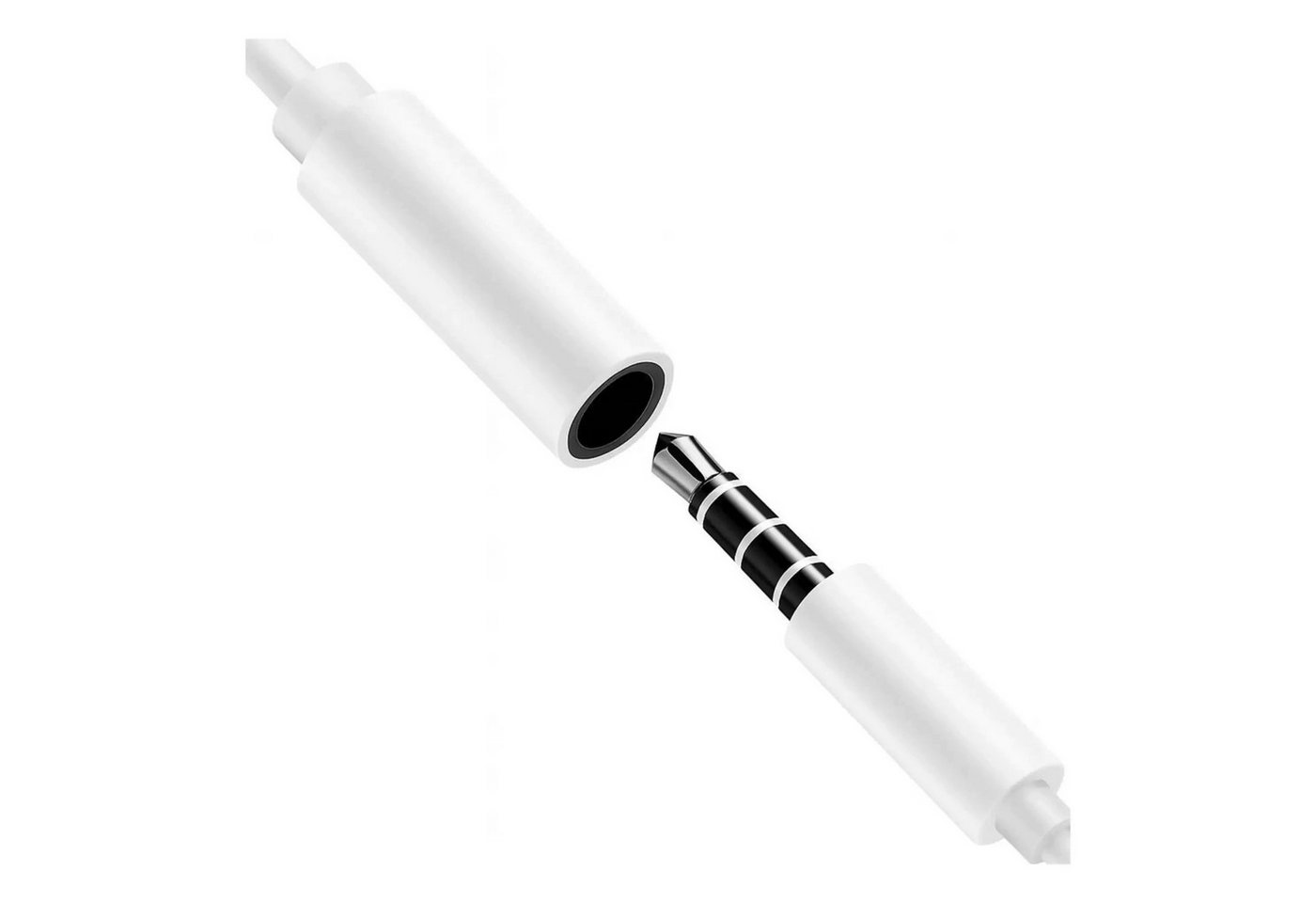 Firelia AUX-Adpater Lightning auf 3,5-mm Klinkenstecker Audio-Adapter Lightning zu 3,5-mm-Klinke, Für iPhone und iPad, Weiß – Bild 3 von 3