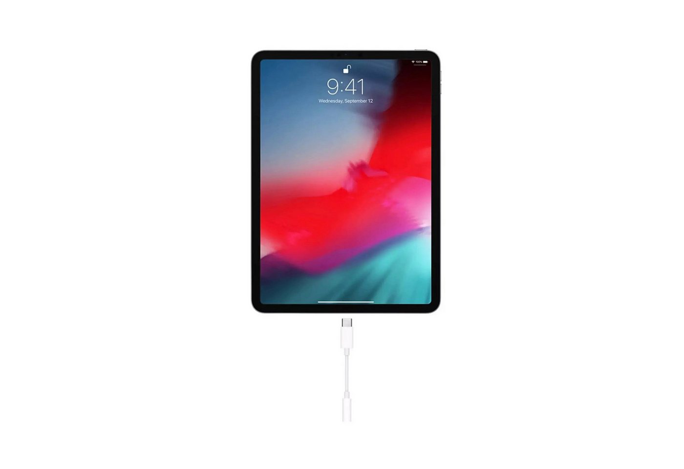 Firelia AUX-Adpater USB-C auf 3,5-mm Klinkenstecker Audio-Adapter USB-C zu 3,5-mm-Klinke, Für iPhone oder iPad, Weiß – Bild 3 von 3