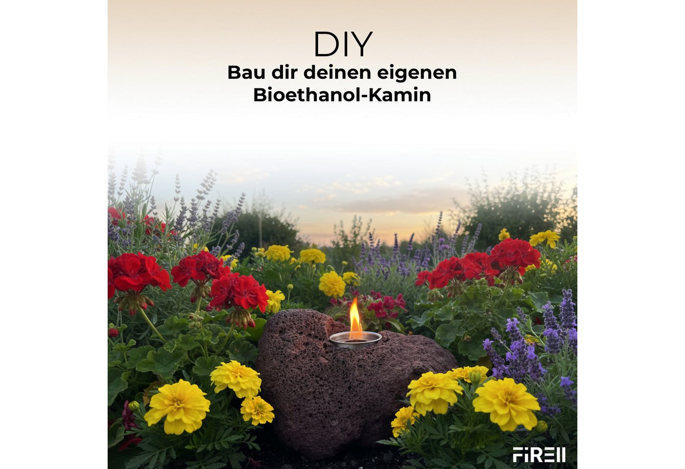 FIRELL Tischfeuer Ethanol Brenner 125ml (3-teilig), Rostfreier Edelstahl, Variable Flammenhöhe, Extra lange Brenndauer – Bild 5 von 5