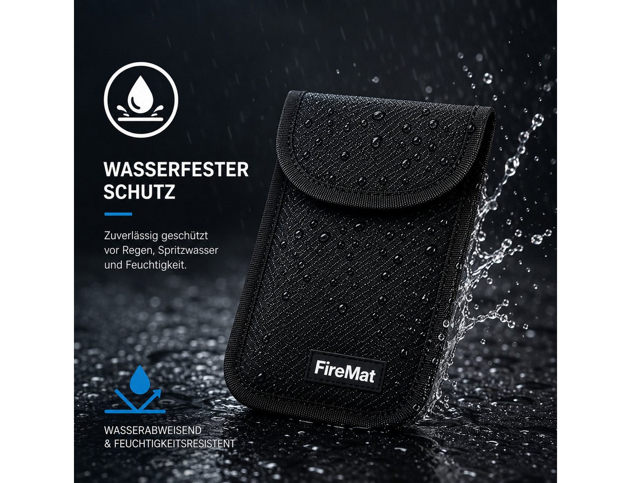 FireMat Schlüsseltasche Schlüsseltasche, Keyless Go RFID Schutz Blocker, feuerfest, wasserfest – Bild 4 von 5
