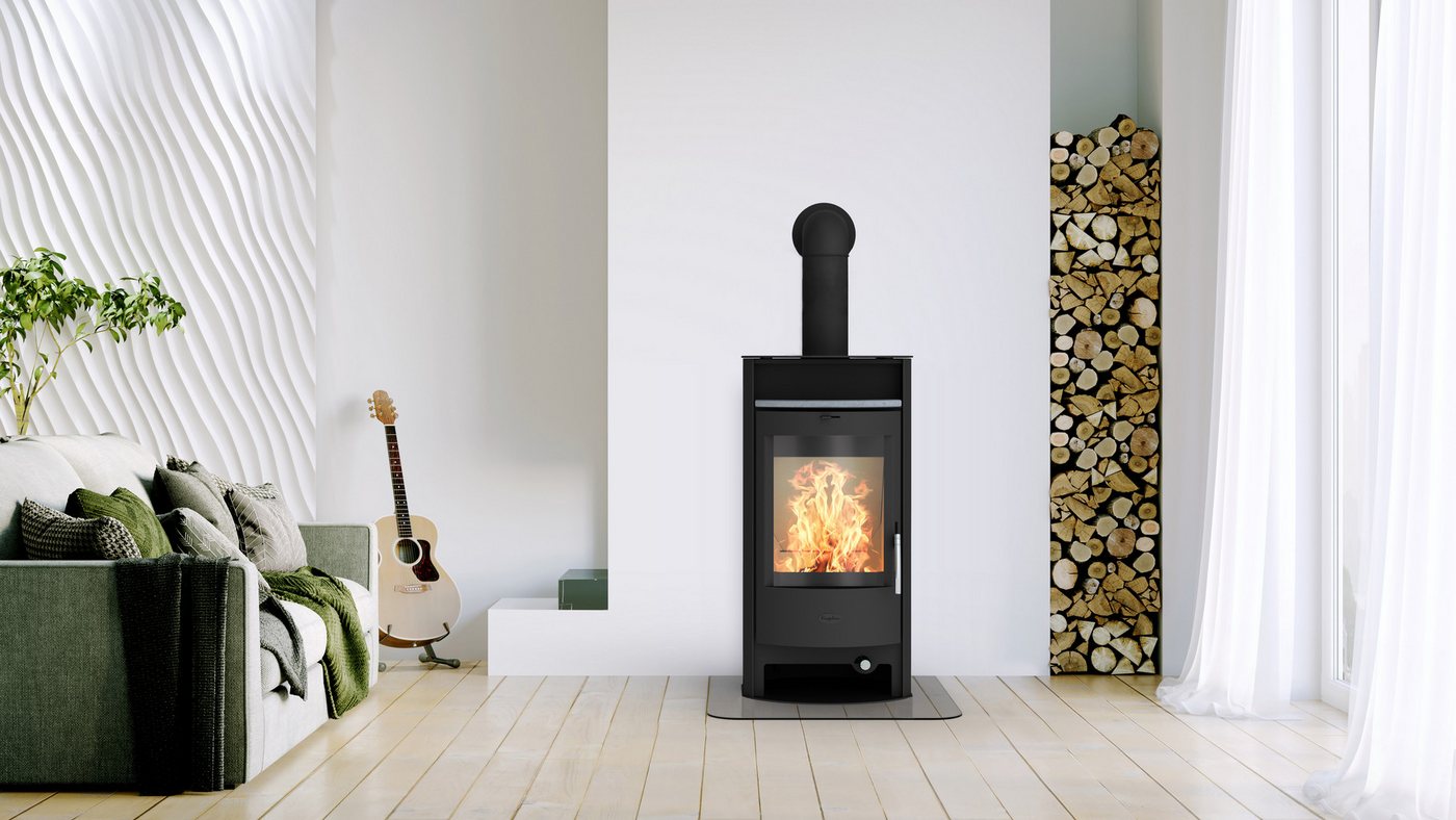 Fireplace Kaminofen »Parma Stahl«, Dauerbrand geprüft, Lieferung bis ins Wohnzimmer, 6,3 kW, Dauerbrand, geprüft, für Anthrazit Nuss 3 geeignet, Exklusiv, schwa – Bild 2 von 5