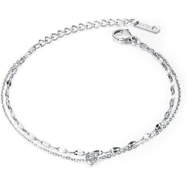 Firetti Armband Schmuck Geschenk Armschmuck Armkette Schiffsankerkette, mit Zirkonia (synth)