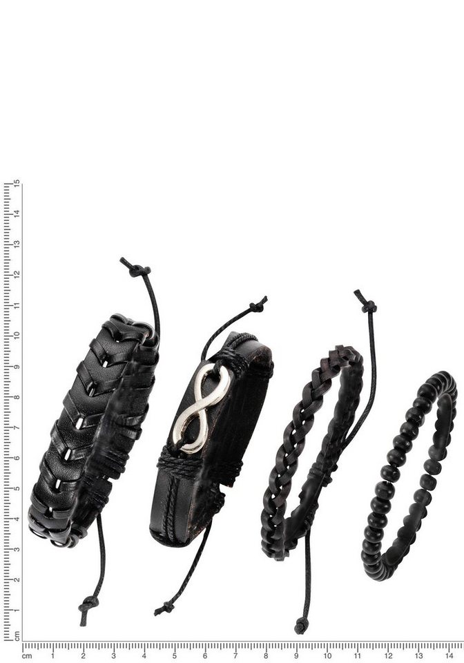 Firetti Armband Set Infinity/Unendlichkeitsschleife (Set, 4-tlg), mit Holzperlen – Bild 2 von 2