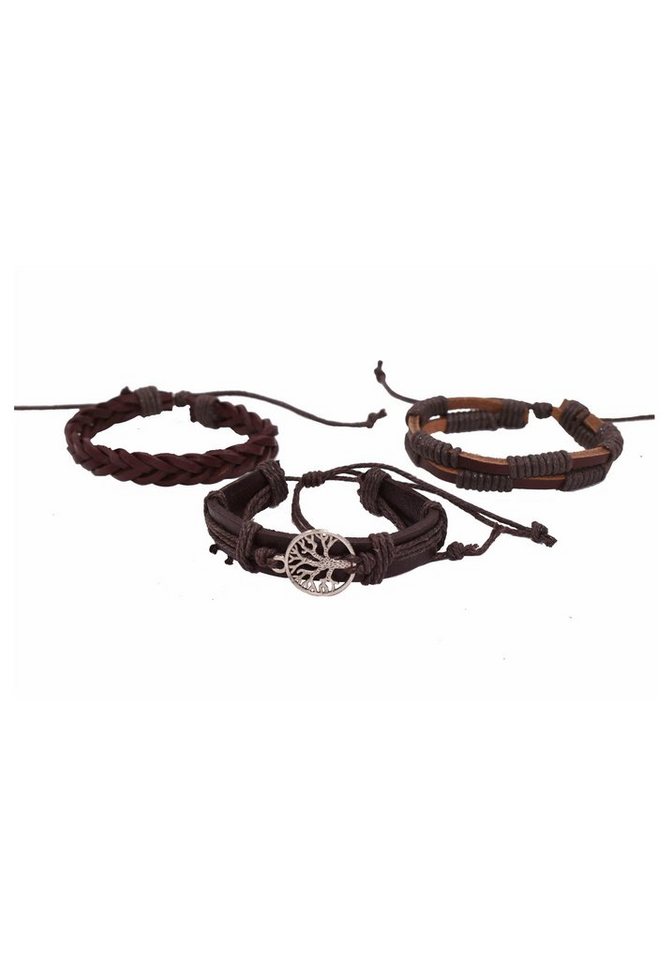 Firetti Armband Set Multipack Schmuck Geschenk Armschmuck Lederarmband Lebensbaum (Set, 3-tlg), Made in Germany – Bild 2 von 5