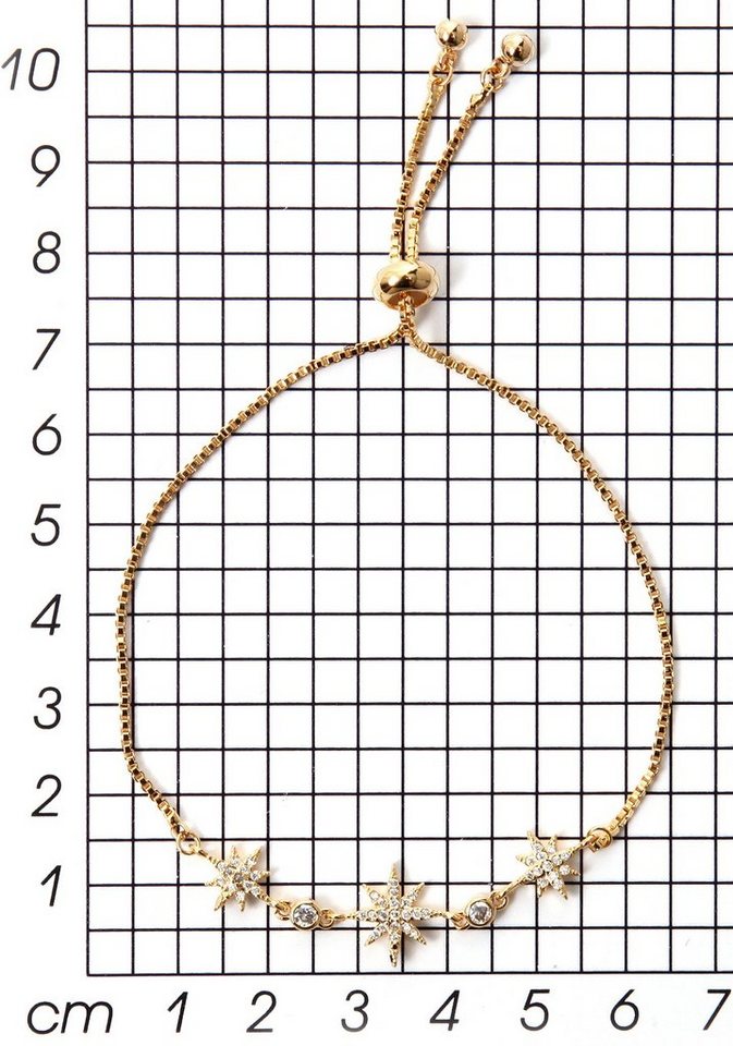 Firetti Armband Sterne, Kugeln, feminin und rund, mit Strassteinen – Bild 2 von 2