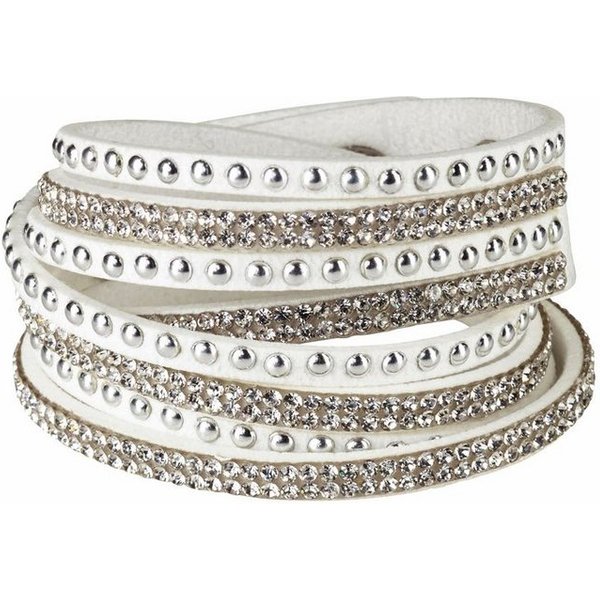 Firetti Armband zum Wickeln, Nieten, mit Strassteinen