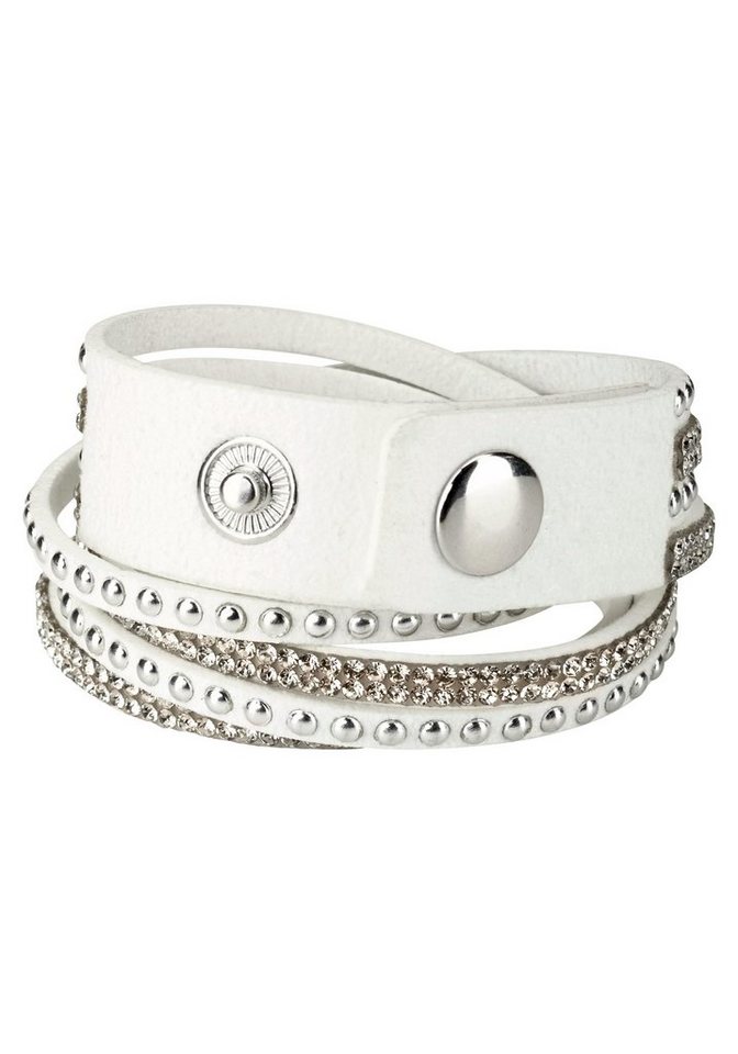 Firetti Armband zum Wickeln, Nieten, mit Strassteinen – Bild 2 von 4