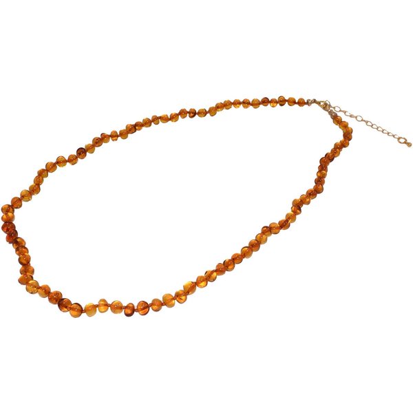 Firetti Collier Schmuck Geschenk Messing Halsschmuck Halskette Edelstein, Made in Germany - mit Bernstein
