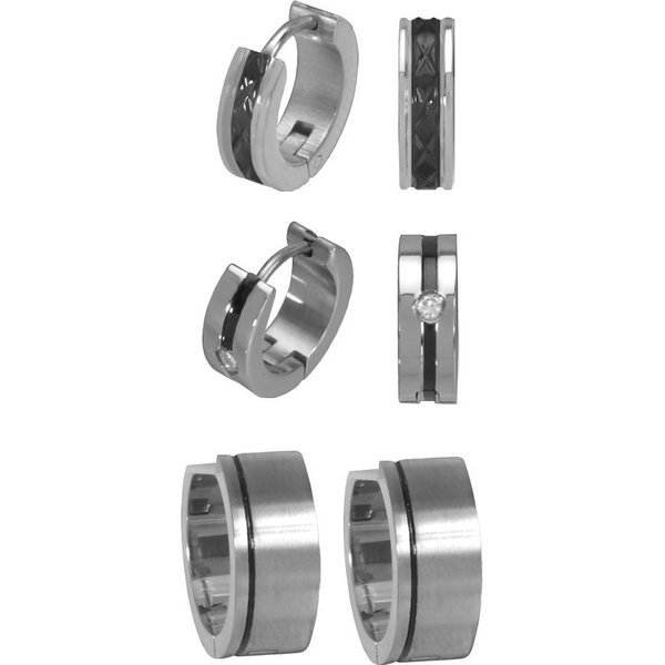 Firetti Creolen-Set Multipack Schmuck Geschenk Ohrschmuck Creolenset (Set, 6-tlg), mit Zirkonia (synth)