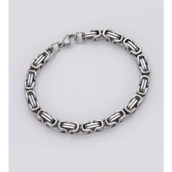 Firetti Edelstahlarmband Schmuck Geschenk Königskettengliederung, 6,7 mm
