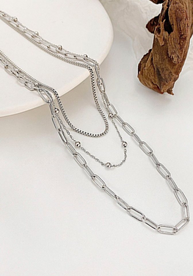 Firetti Edelstahlkette Schmuck Geschenk Trio Layerkette – Bild 2 von 3