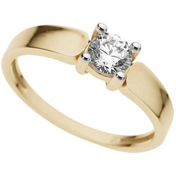 Firetti Fingerring Schmuck Geschenk Gold 333 Damenring Verlobungsring Goldring Solitär, mit Zirkonia (synth)