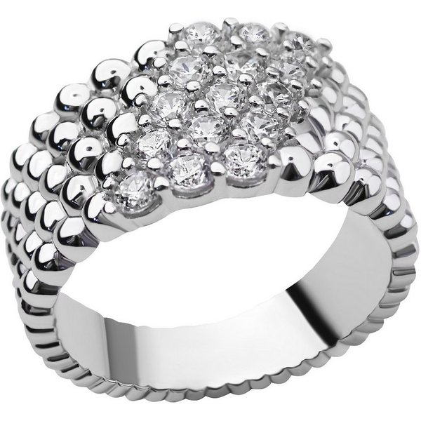Firetti Fingerring Schmuck Geschenk Silber 925 Damenring Ring Kugeln rund, mit Zirkonia (synth)