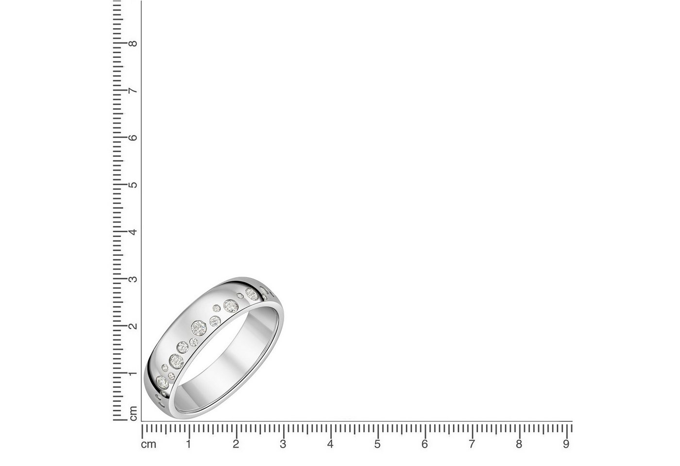 Firetti Fingerring Schmuck Geschenk Silber 925 Damenring Ring Sternenhimmel, mit Zirkonia (synth) – Bild 2 von 2
