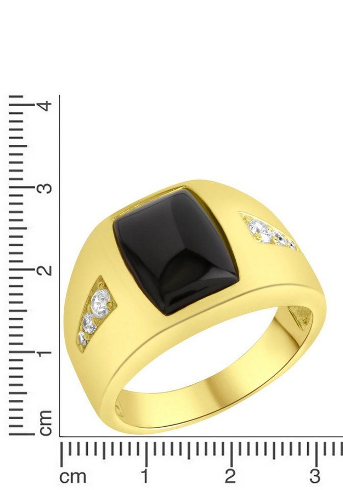 Firetti Fingerring Schmuck Geschenk Silber 925 Silberring Siegelring, mit Achat, Zirkonia (synth) – Bild 2 von 2