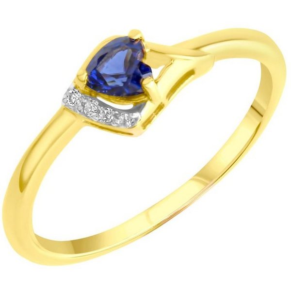 Firetti Fingerring Schmuck Geschenk Silber 925 Silberring Herz, mit Saphir (synth), Zirkonia (synth)