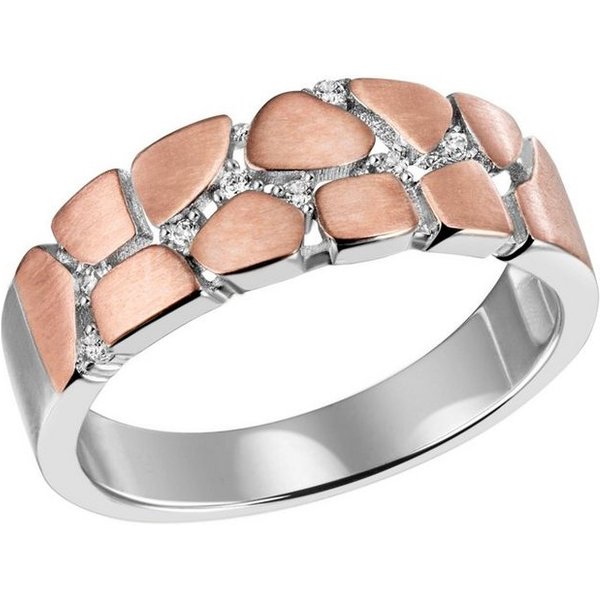 Firetti Fingerring Schmuck Geschenk Silber 925 Silberring Leopardenmuster, mit Zirkonia (synth)