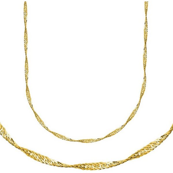 Firetti Goldkette Schmuck Geschenk Gold 333 Singapur, ca. 1,4 mm breit, Made in Germany