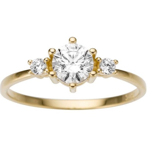 Firetti Goldring Schmuck Geschenk Gold 333 Damenring Verlobungsring Goldring Solitär, mit Zirkonia (synth)