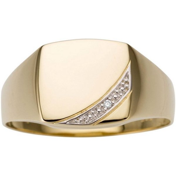 Firetti Goldring Schmuck Geschenk Gold 333 Herrenring Goldring Siegelring, mit Brillant