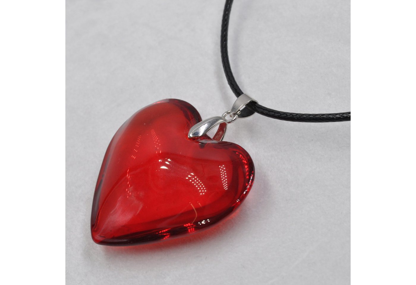 Firetti Herzkette Schmuck Geschenk Transparent red heart – Bild 2 von 3
