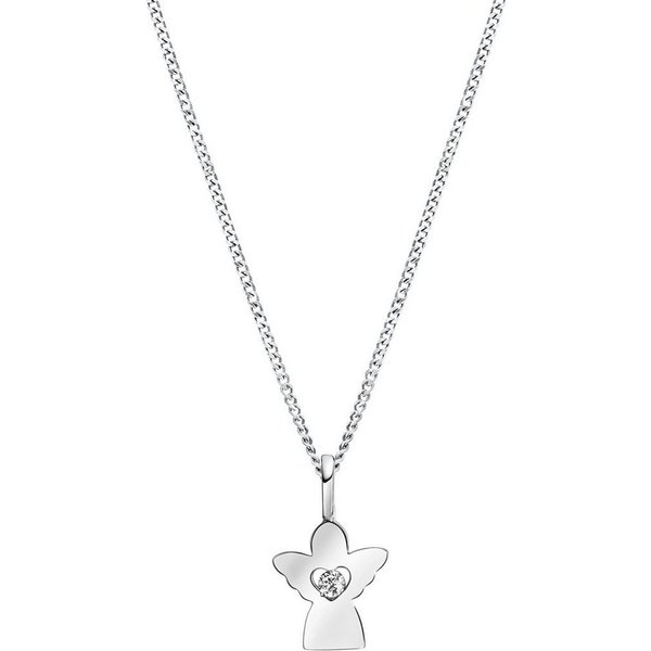 Firetti Kette mit Anhänger Schmuck Geschenk Silber 925 Halsschmuck Halskette Panzerkette Herz, mit Zirkonia (synth)