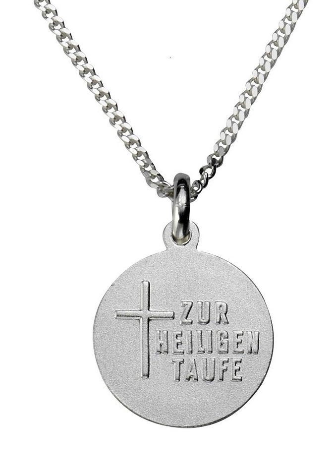Firetti Kette mit Anhänger Schmuck Geschenk Silber 925 Halsschmuck Halskette Panzerkette Engel, Gravur: Gottes Segen auf all deinen Wegen / zur heiligen Taufe – Bild 2 von 5