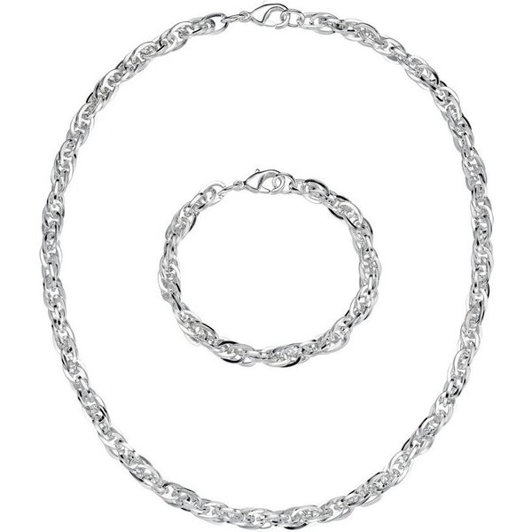 Firetti Ketten und Armband Set Multipack Schmuck Geschenk Messing Armkette Halskette