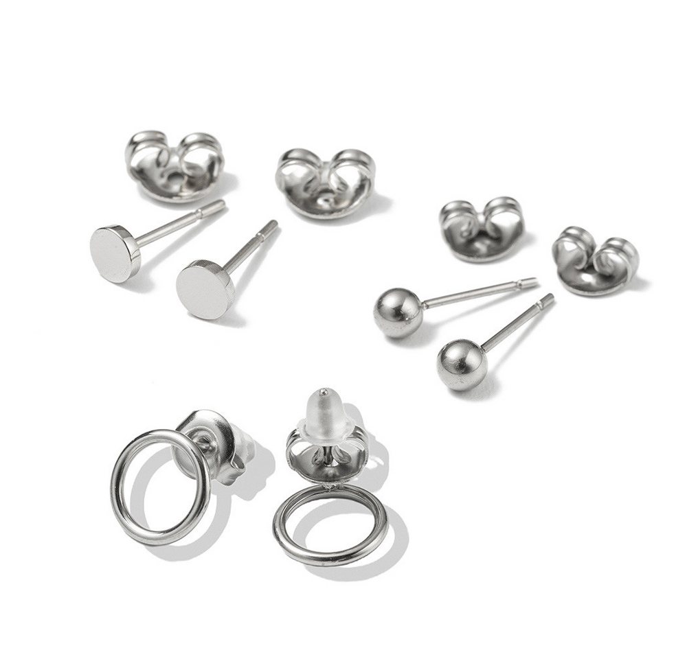 Firetti Ohrstecker-Set Multipack Schmuck Geschenk Edelstahl Ohrschmuck Ohrringe (Set, 6-tlg), Made in Germany – Bild 2 von 5