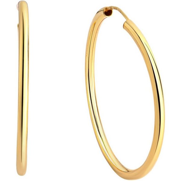Firetti Paar Creolen Schmuck Geschenk Silber 925 Basic 2 mm breit