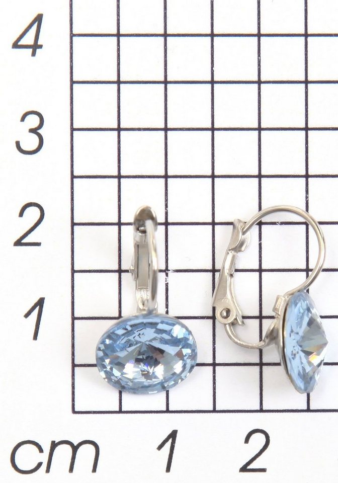 Firetti Paar Ohrhänger zeitlos, chic, rund, bunt, Made in Germany - mit Glasstein – Bild 2 von 2