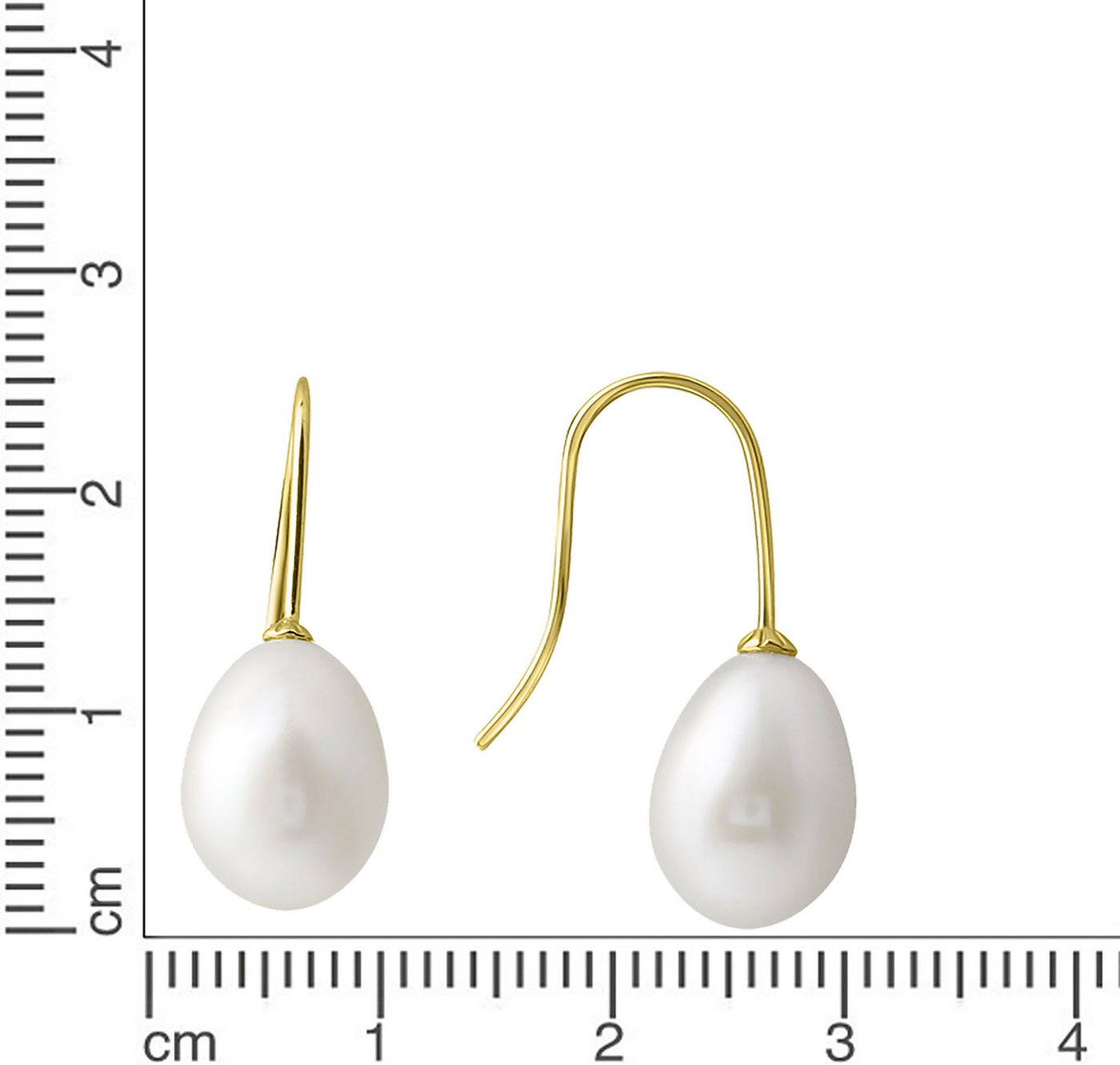 Firetti Paar Ohrhaken Schmuck Geschenk, Ohrringe, Gold 375, mit Süßwasserzuchtperle – Bild 2 von 2