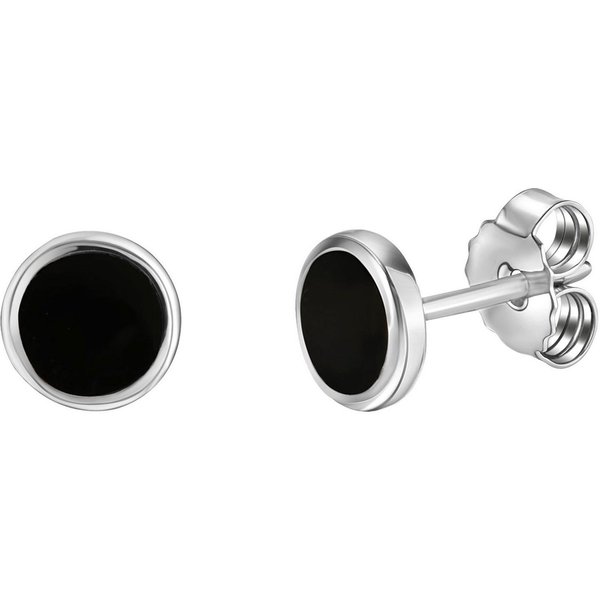 Firetti Paar Ohrstecker Schmuck Geschenk, Ohrringe Kreis rund, Silber 925, mit Lack