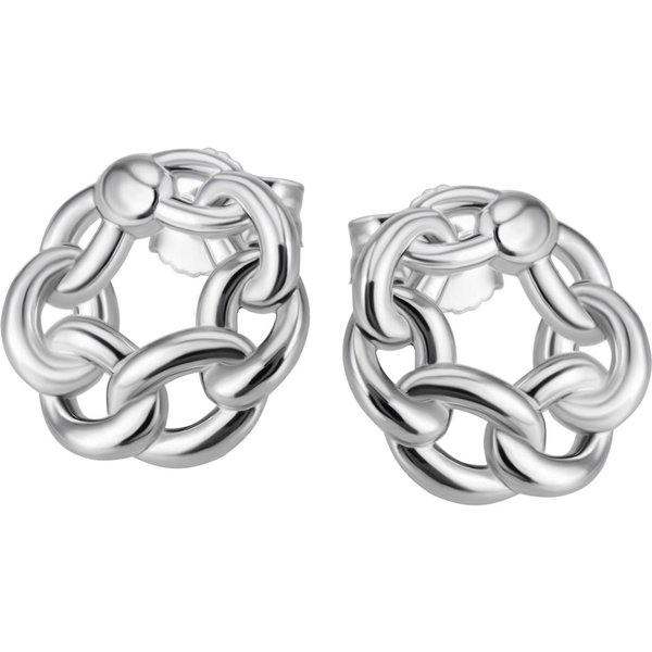 Firetti Paar Ohrstecker Schmuck Geschenk Silber 925 Ohrschmuck Ohrringe Kreis Kettenglieder