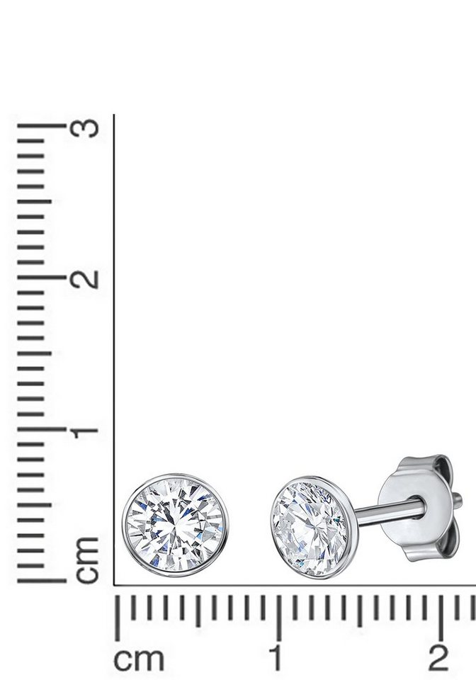 Firetti Paar Ohrstecker Schmuck Geschenk Silber 925 Ohrschmuck, mit Zirkonia (synth) – Bild 2 von 2