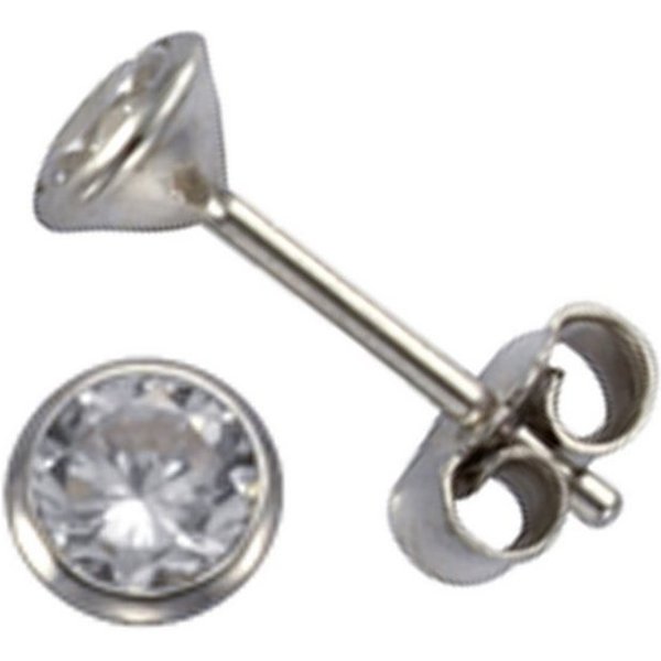 Firetti Paar Ohrstecker Schmuck Geschenk Silber 925 Ohrschmuck Solitär, mit Zirkonia (synth)