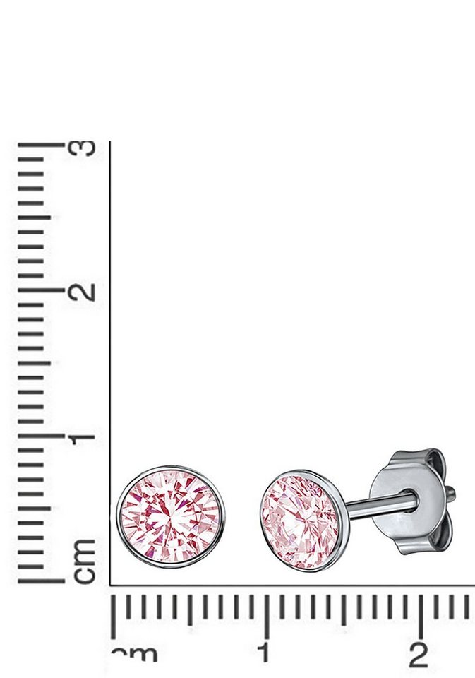 Firetti Paar Ohrstecker Schmuck Geschenk Silber 925 Ohrschmuck, mit Zirkonia (synth) – Bild 2 von 2