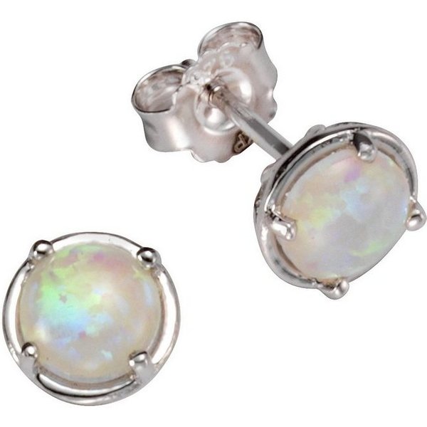 Firetti Paar Ohrstecker Schmuck Geschenk Silber 925 Ohrschmuck Edelstein Opal, mit Opal (synth)