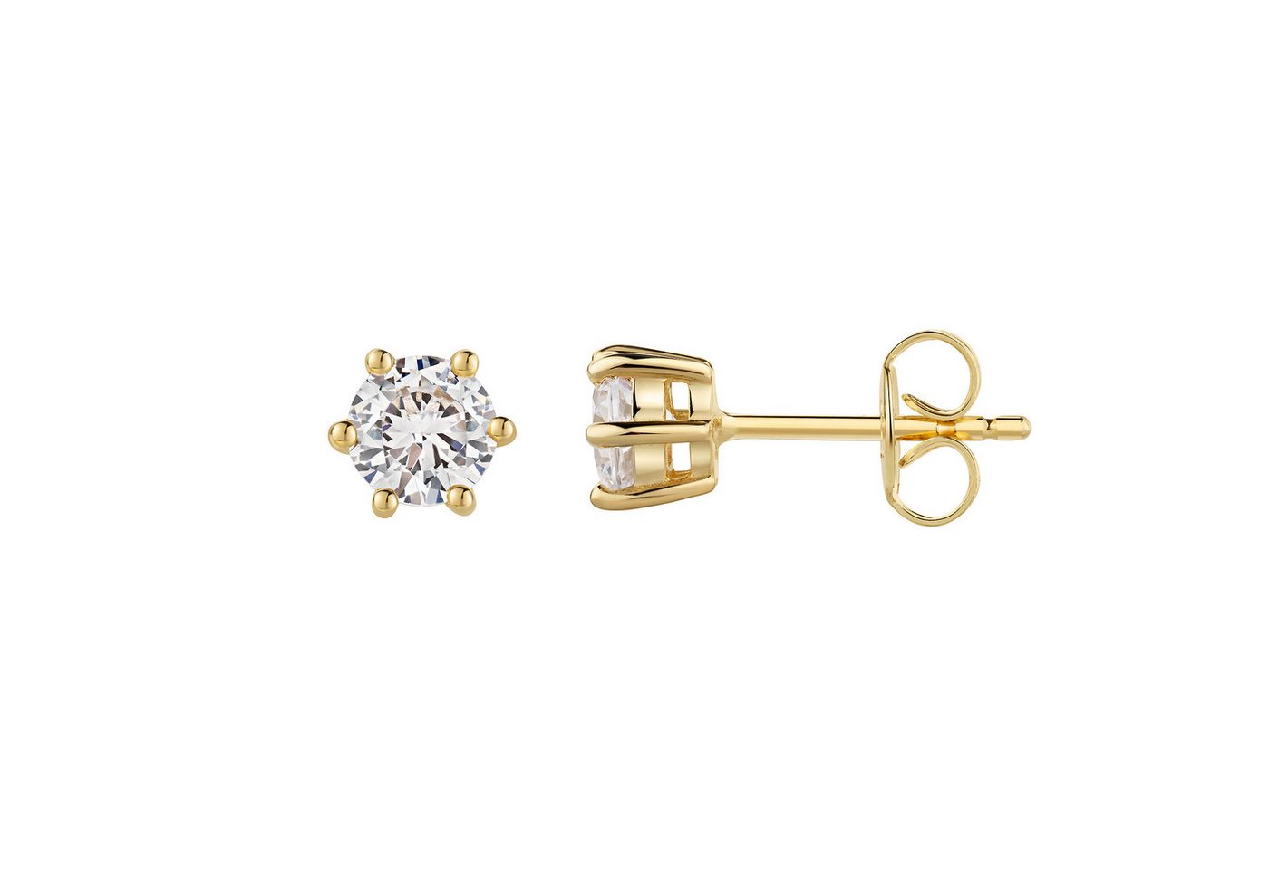 Firetti Paar Ohrstecker Schmuck Geschenk Silber 925 Ohrschmuck Ohrringe Solitär, mit Zirkonia (synth) – Bild 2 von 5