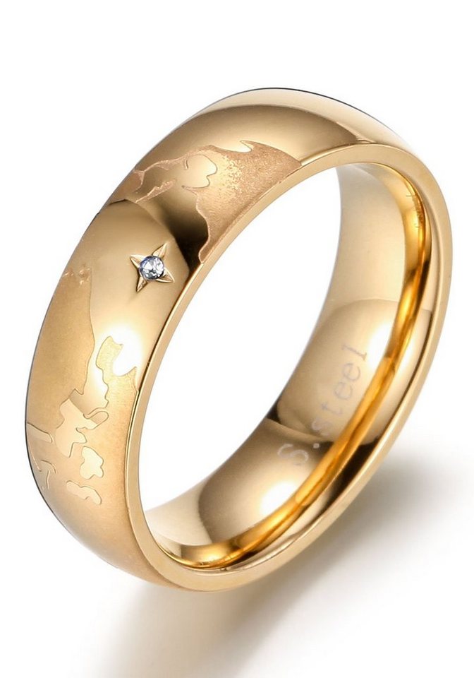 Firetti Partnerring Schmuck Geschenk "LIEBE" Earth, mit oder ohne Zirkonia (synth) – Bild 2 von 2