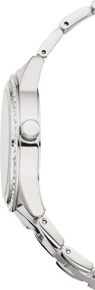 Firetti Quarzuhr Lumina, (Set, 4-tlg., mit Anhänger, Kette und 1 Paar Ohrsteckern), Armbanduhr, Damenuhr, Ideal auch als Geschenk, analog, Glassteine – Bild 3 von 5
