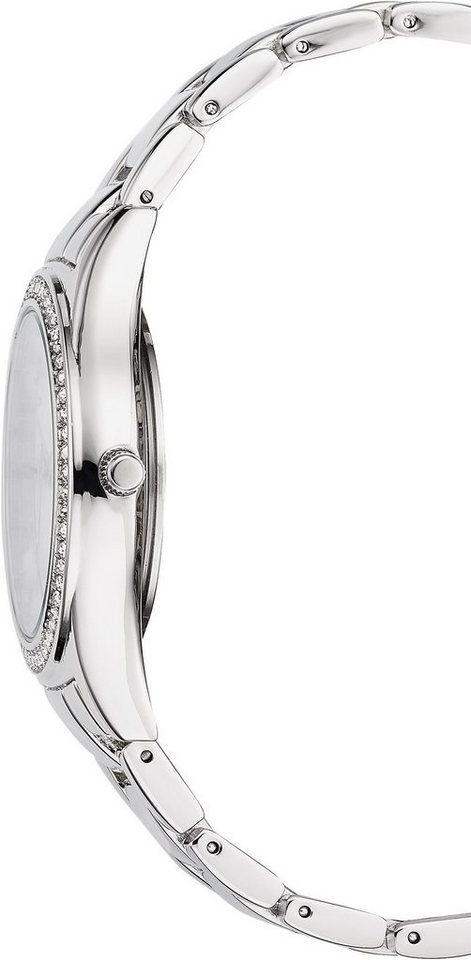 Firetti Quarzuhr Pure Love Silver, (Set, 5-tlg., mit Anhänger, Kette und 1 Paar Ohrsteckern), Armbanduhr, Damenuhr, Glitzersteine, Geschenkset – Bild 3 von 5