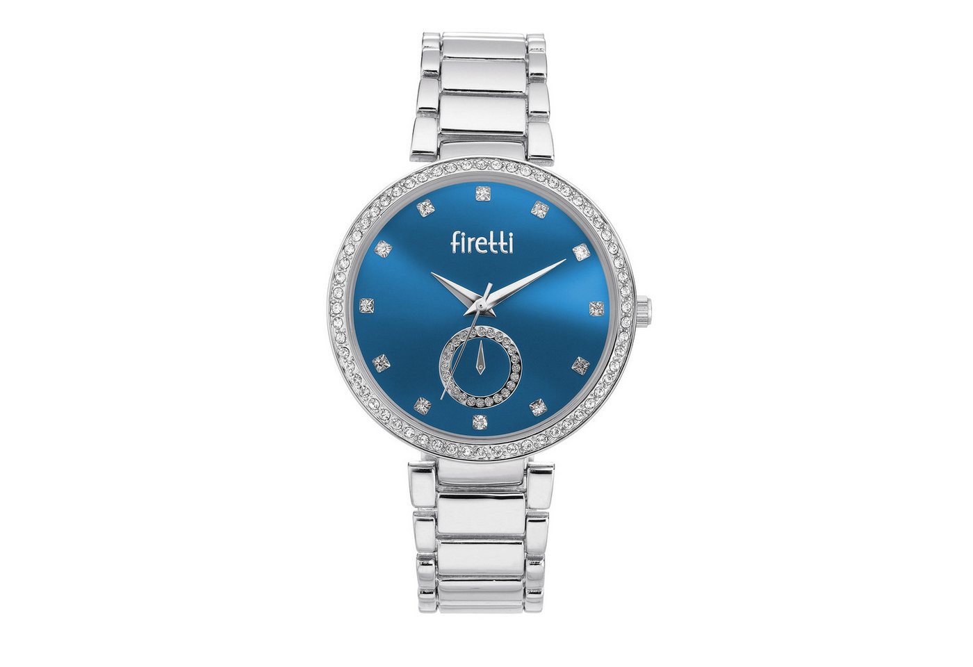 Firetti Quarzuhr Spectrum, (Set, 4-tlg., mit Anhänger, Kette und 1 Paar Ohrsteckern), Armbanduhr, Damenuhr, Ideal auch als Geschenk, analog, Glassteine – Bild 2 von 5