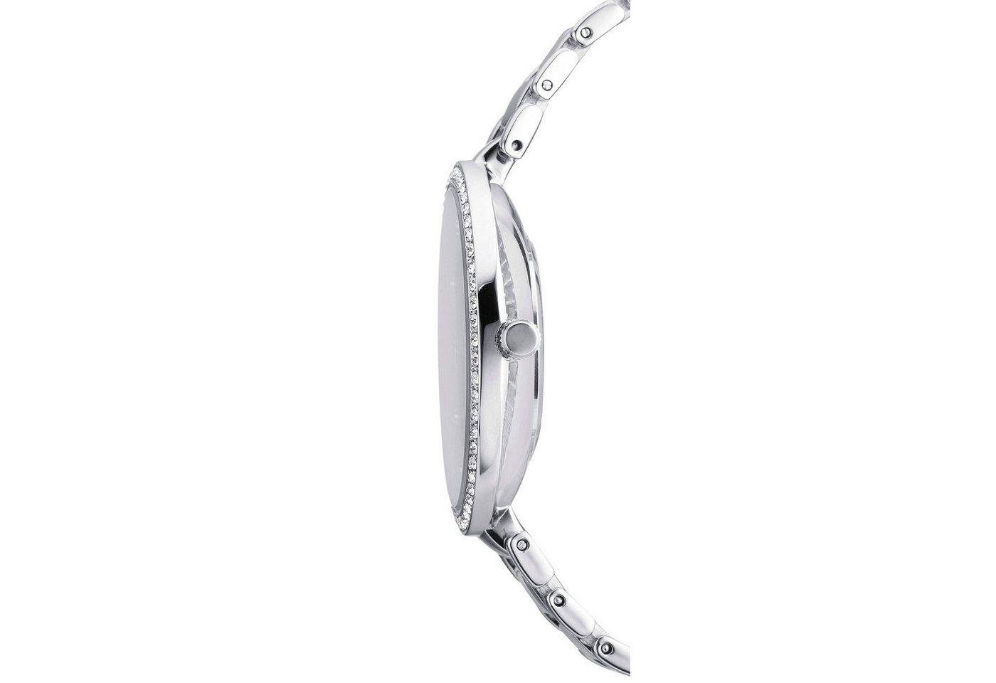 Firetti Quarzuhr Spectrum, (Set, 4-tlg., mit Anhänger, Kette und 1 Paar Ohrsteckern), Armbanduhr, Damenuhr, Ideal auch als Geschenk, analog, Glassteine – Bild 3 von 5