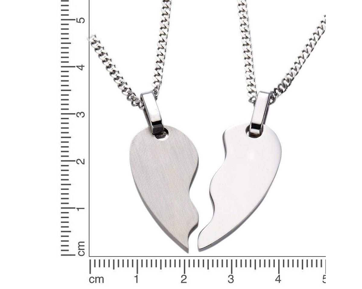 Firetti Schmuckset Multipack Schmuck Geschenk Halskette Namenskette Liebe Herz (4-tlg) – Bild 2 von 3