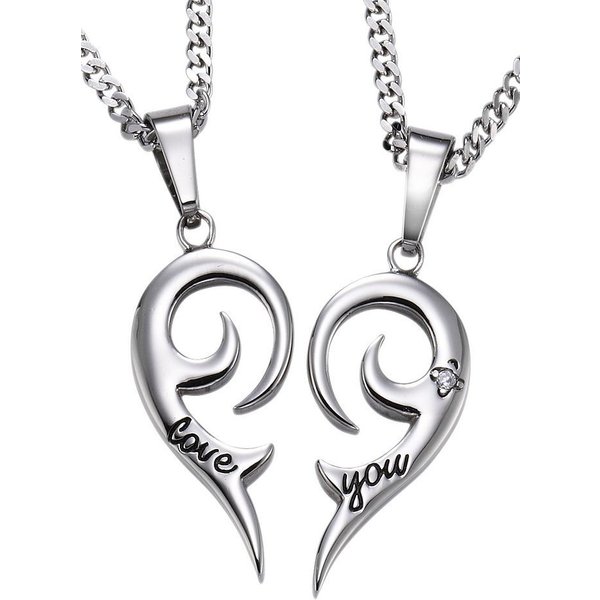 Firetti Schmuckset Multipack Schmuck Geschenk Halsketten LIEBE (4-tlg), mit Zirkonia (synth)